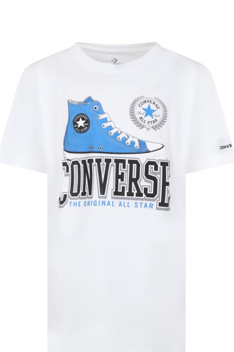 Fashion for Kids Converse White T-shirt For Boy With Logo