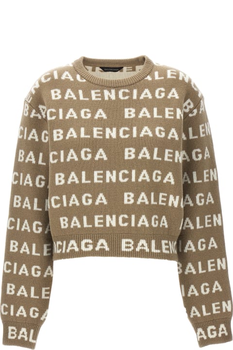 Balenciaga for Women Balenciaga All-over Logo Sweater