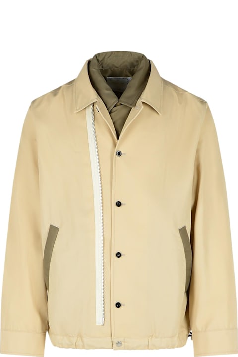 Sacai Coats & Jackets for Men Sacai 'twill' Beige Cotton Jacket