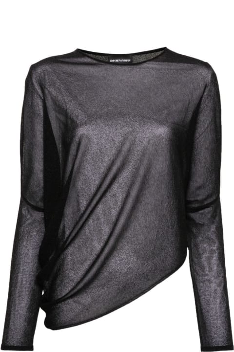 Fashion for Women Emporio Armani Long Sleeves Asymmetric Sweater