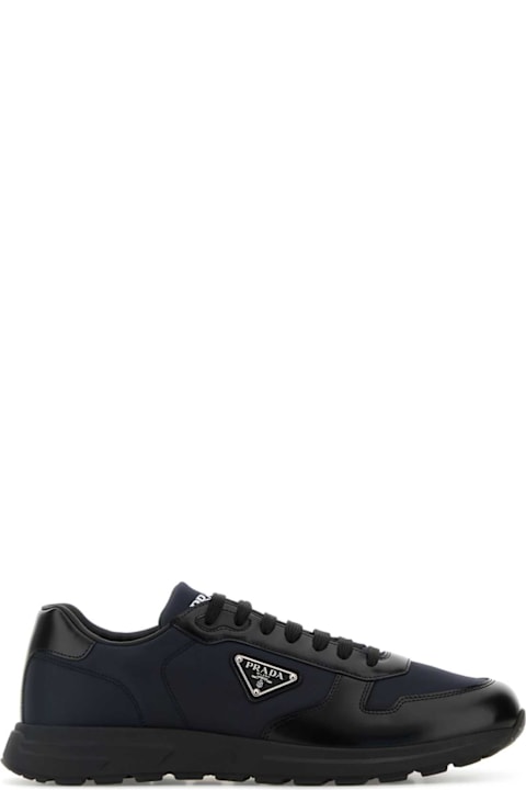Shoes for Men Prada Two-tone Nylon And Leather Prax 2.0 Sneakers