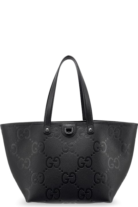 Fashion for Men Gucci Leather Shopping Bag With Jumbo Gg Motif