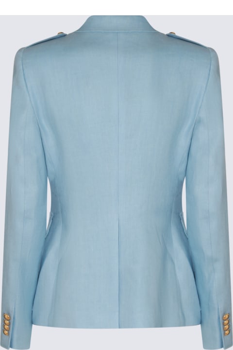 Tagliatore Coats & Jackets for Women Tagliatore Light Blue Linen Blazer