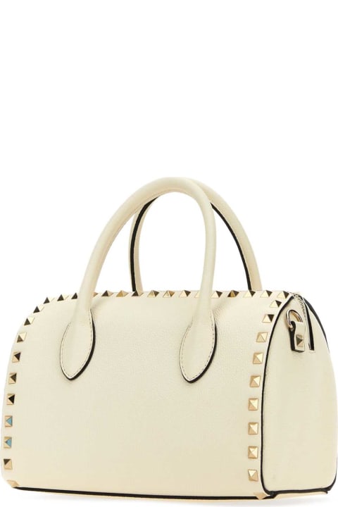 Homeware Valentino Garavani Ivory Leather Rockstud Handbag