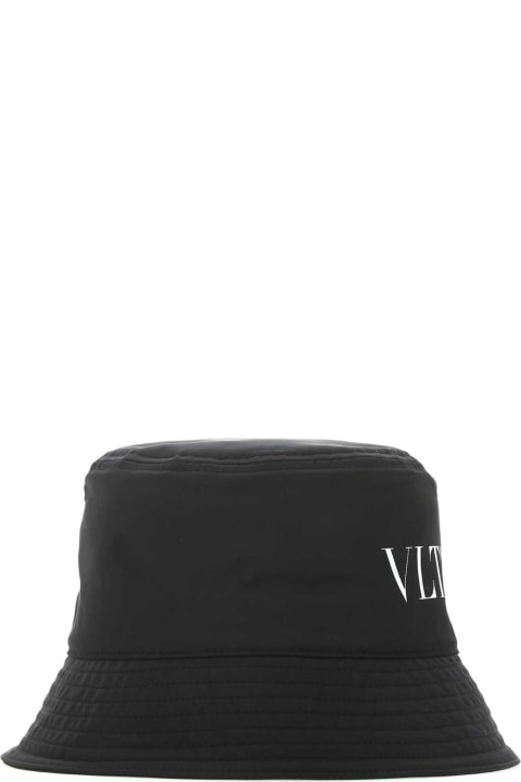 Hats for Men Valentino Garavani Black Polyester Hat