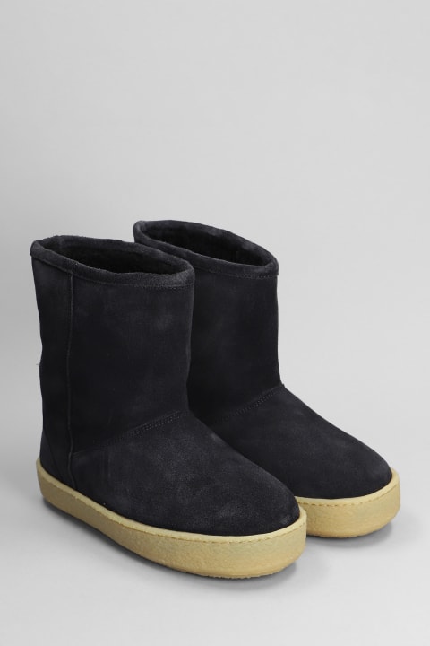 Frieze Ankle Boots In Black Suede