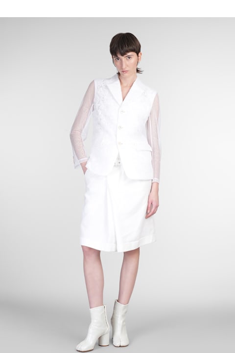 Pants & Shorts for Women Comme des Garçons Shorts In White Polyester