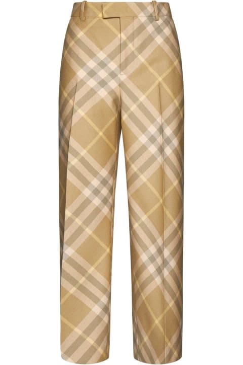 Pants & Shorts for Women Burberry Check-printed Straight-leg Tailored Trousers