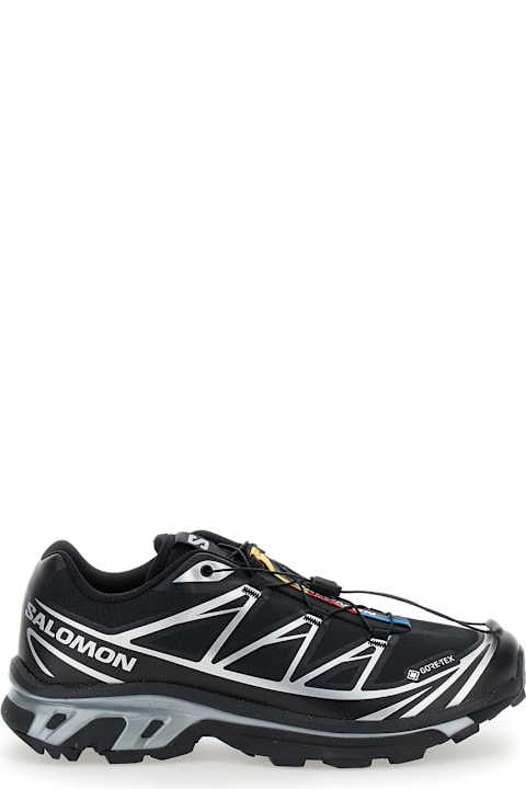 Salomon 'xt-6 S/lab' Black Sneakers With Drawstring In Mesh And Tech Fabric