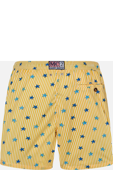 Homeware MC2 Saint Barth Comfort Light Classic Stretch Swim Shorts With Starfishes Print