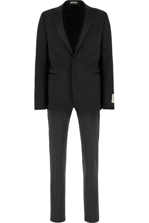 Corneliani Suits for Men Corneliani Black Stretch Wool Suit