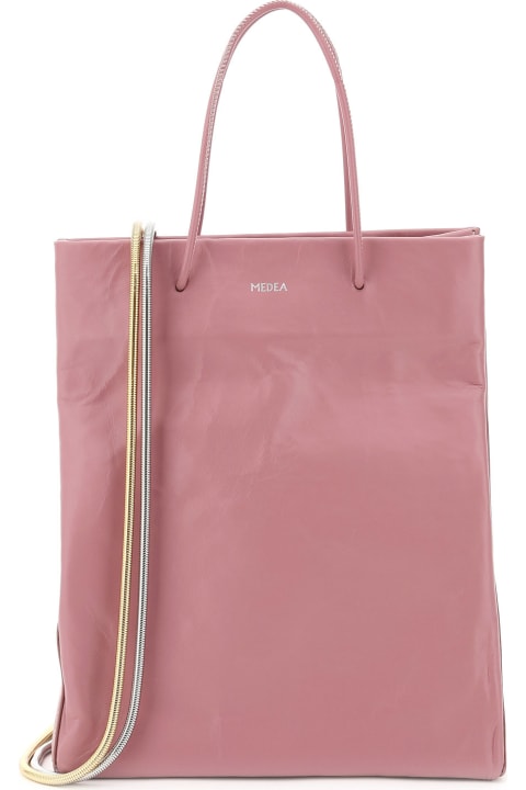 Medea Busted Tall Leather Tote