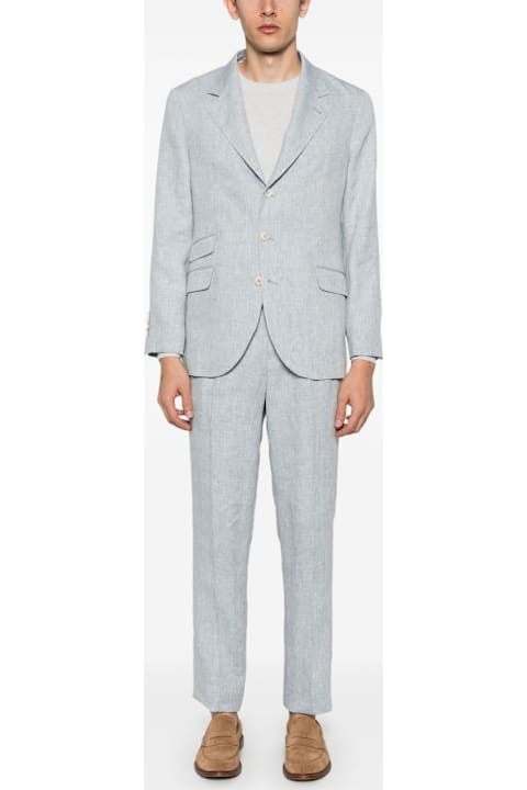Brunello Cucinelli for Kids Brunello Cucinelli Linen Single-breasted Suit
