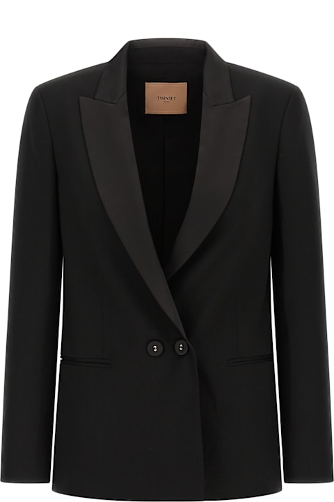 TwinSet for Kids TwinSet Satin Lapel Blazer