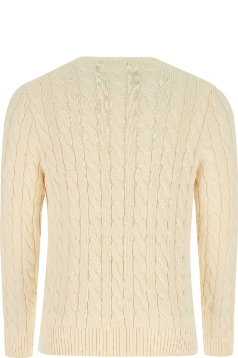 Homeware Polo Ralph Lauren Logo Embroidered Cable Knitted Jumper
