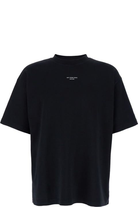 Drôle de Monsieur for Men Drôle de Monsieur 'slogan Classique' Black Classic T-shirt With Logo Print In Cotton Blend Man