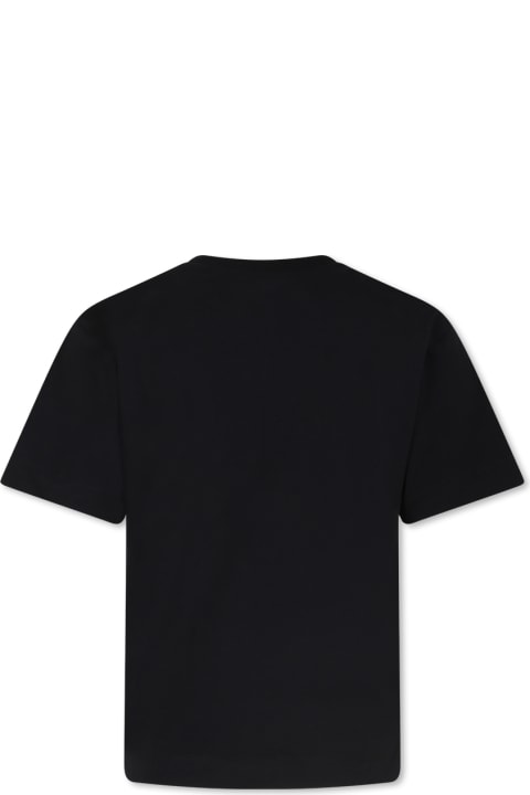 Moschino for Kids Moschino Black T-shirt For Kids With Three Teddy Bears