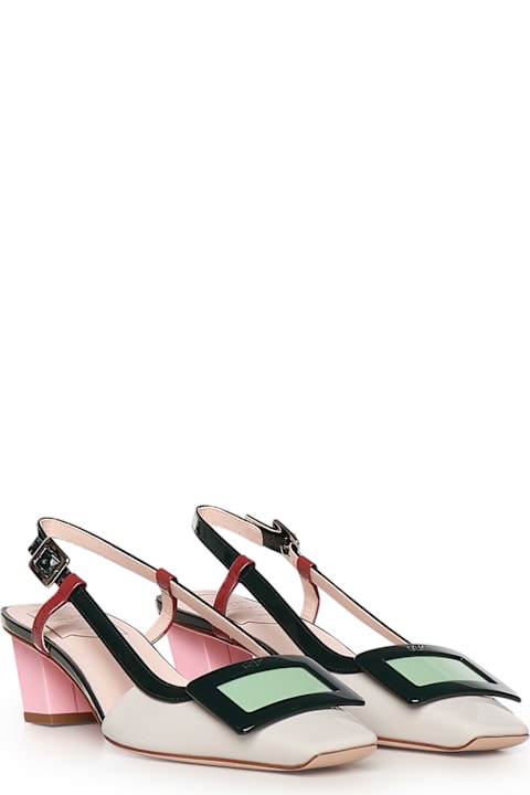 Roger Vivier Belle Vivier Patent Leather Slingback Pumps