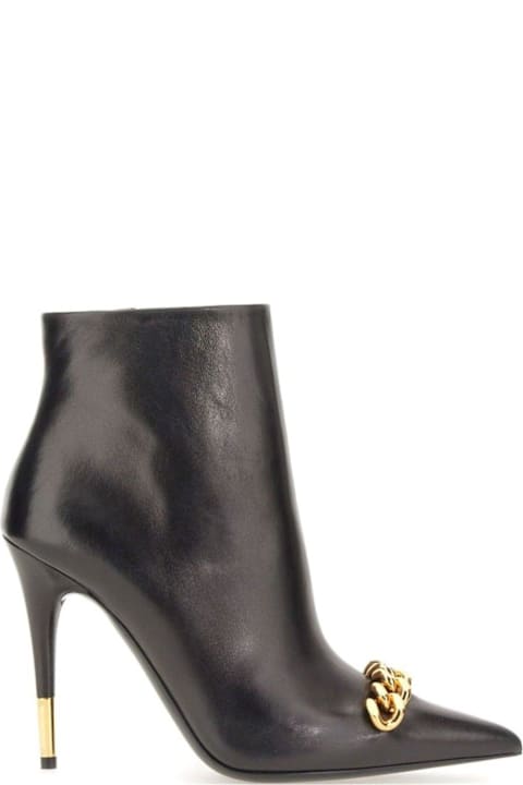 Tom Ford Boots for Women Tom Ford Chain-linked Stiletto-heel Boots