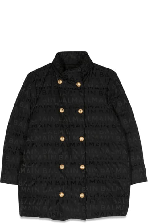 Coats & Jackets for Girls Balmain Double-breasted Down Jacket