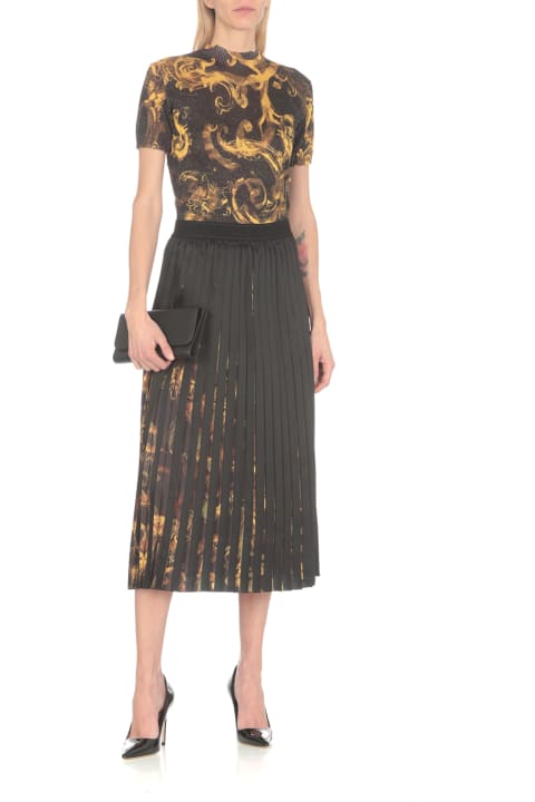 Homeware Versace Jeans Couture Watercolour Couture-print Pleated Skirt