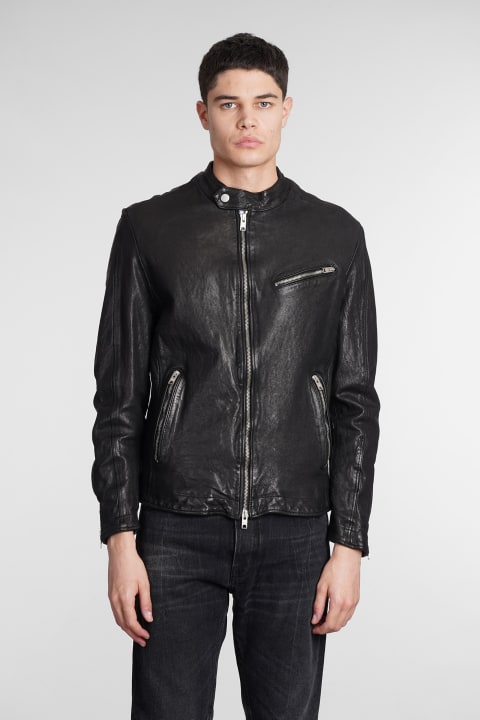 Biker Jacket In Black Leather