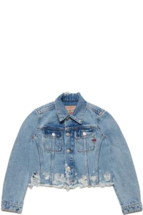 Coats & Jackets for Girls Diesel Giubbino In Jeans