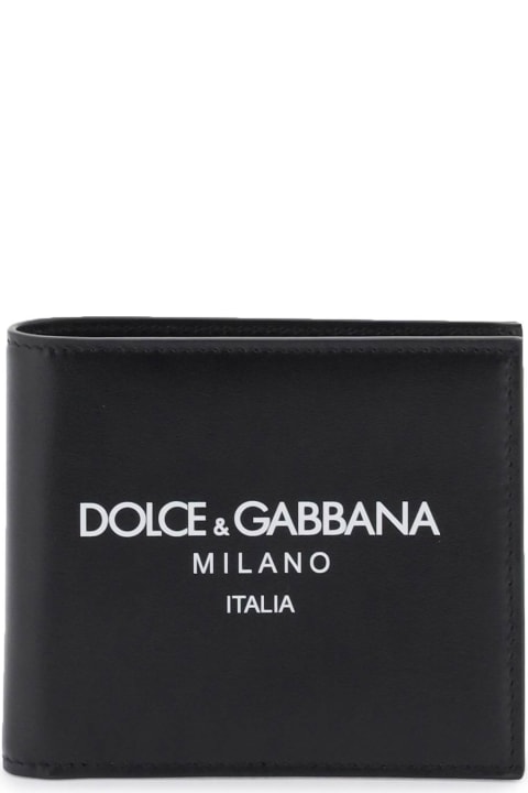 Wallets for Men Dolce & Gabbana Logo Bifold Wallet
