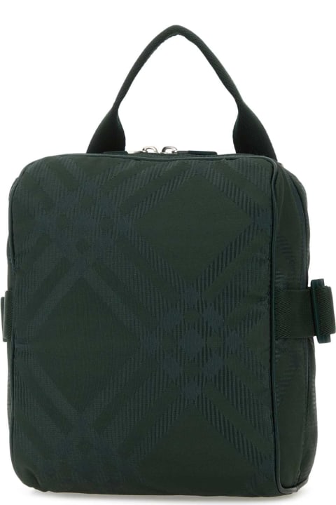 Bags Sale for Men Burberry Bottle Green Fabric Crossbody Bag