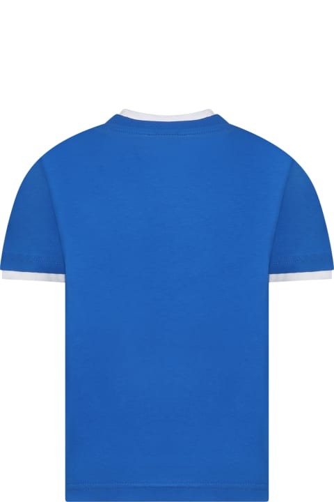 Light Blue T-shirt For Boy With Logo