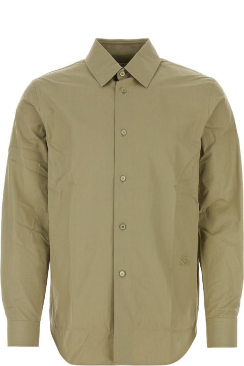 Burberry Shirts for Men Burberry Equestrian Knight-motif Buttoned Shirt