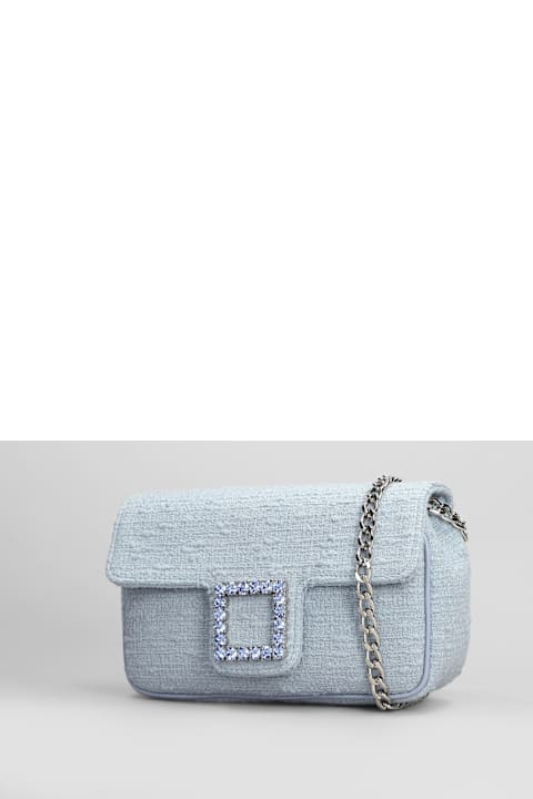 Roberto Festa Shoulder Bags for Women Roberto Festa Lunette Shoulder Bag In Cyan Fabric