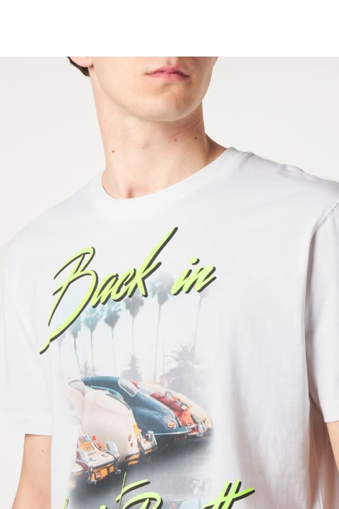 Homeware MC2 Saint Barth Man Cotton T-shirt With Back In Saint Barth Print