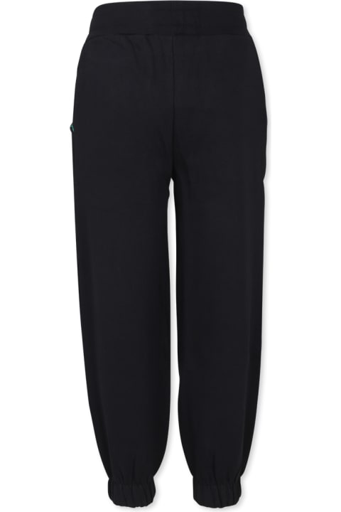 Bottoms for Girls Diadora Black Trousers For Girl With Logo
