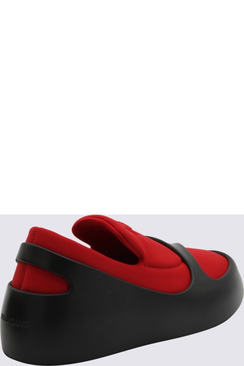 メンズ ローファー＆デッキシューズ Ferragamo Black And Red Lunar Sneakers