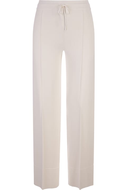 ウィメンズ新着アイテム Ermanno Scervino White Trousers With Drawstring