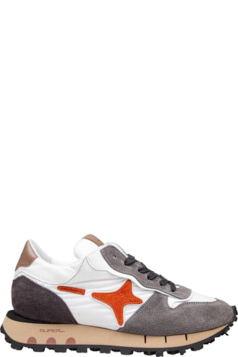 AMA-BRAND for Women AMA-BRAND Super Sun Sneakers In Technical Fabric And Suede White And Grey Colour