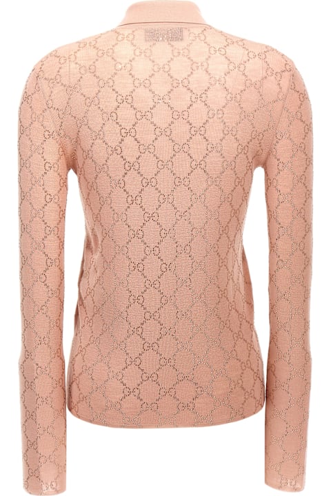 Topwear for Women Gucci Rhinestone Logo Polo Shirt