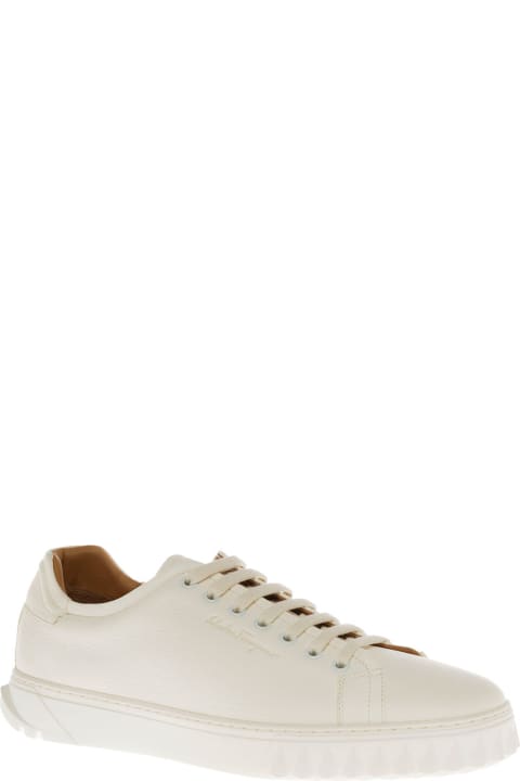 Cube White Leather Sneakers