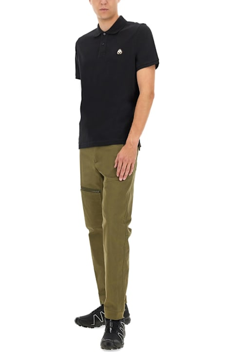 Moose Knuckles Clothing for Men Moose Knuckles "everett Gold" Polo Shirt