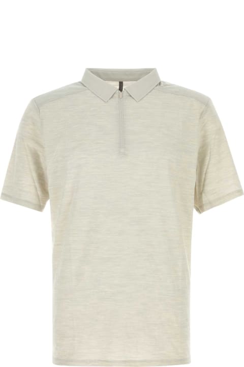 Homeware Arc'teryx Veilance Melange Light Grey Wool Blend Frame Polo Shirt