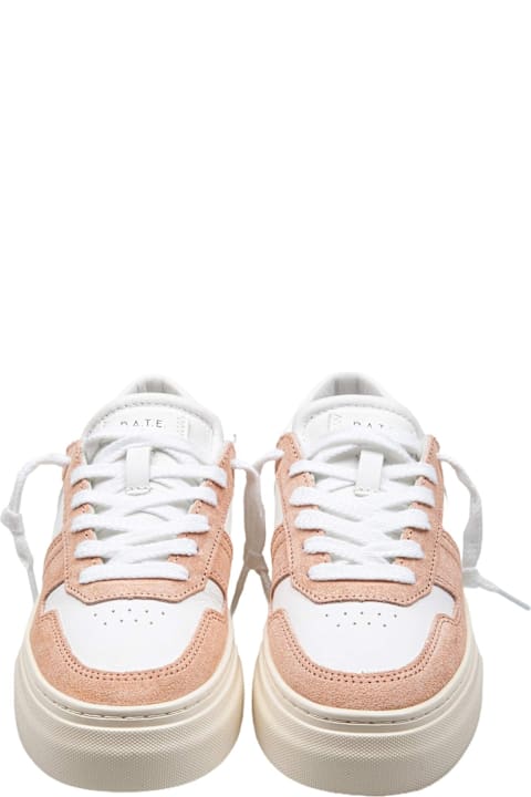 D.A.T.E. Shoes for Women D.A.T.E. Sneakers Studio Bicolor In Leather Color White/pink