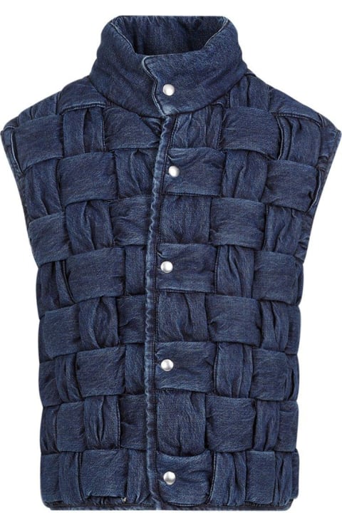 Coats & Jackets for Men Bottega Veneta Intrecciato Denim Gilet