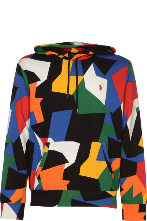 Fleeces & Tracksuits for Men Polo Ralph Lauren Logo Embroidered Puzzle Patterned Hoodie