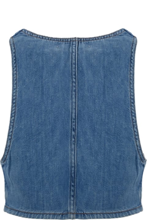 TwinSet for Women TwinSet Denim Vest With Buttons