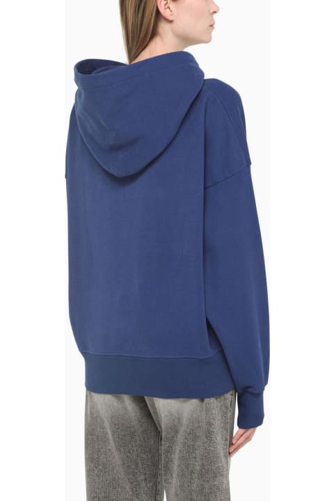 Saint Laurent for Women Saint Laurent Blue Cotton Oversized Hoodie