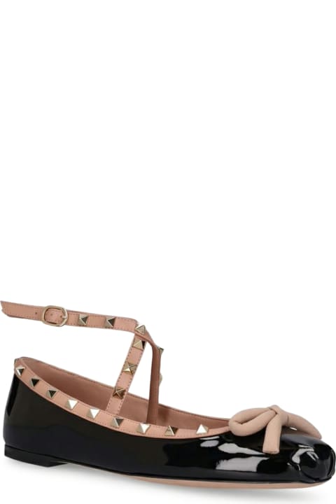 Homeware Valentino Garavani Rockstud Ballerinas In Patent Leather