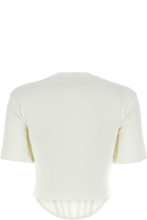 Dion Lee Topwear for Women Dion Lee White Cotton T-shirt