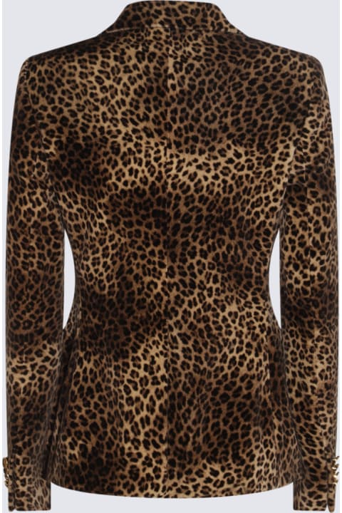 Fashion for Women Tagliatore Leopard Virgin Wool And Cashmere Blend Jalicya Blazer