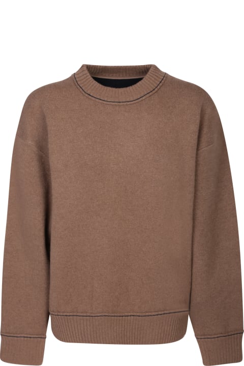 Sacai for Men Sacai Cashmere And Cotton Beige Sweater